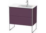 Duravit XSquare Waschtisch-Unterschrank XS445209494 81x59,2x47,8cm, 2 Auszüge, Becken rechts, Aubergine seidenmatt