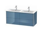 Duravit XSquare Waschtisch-Unterschrank XS417504747 128x56x47,8cm, 4 Schubkästen, Stone Blue hochglanz