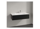 Villeroy und Boch Antao Waschtisch-Unterschrank L02100PD 98,8x25,6x49,3cm, mit Frontstruktur, black matt lacquer, mit Beleuchtung