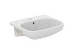 Ideal Standard i.life A Halbeinbau-Waschtisch T4517MA 50x44x15cm, mit Hahnloch und Überlauf, weiß Ideal Plus