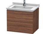 Duravit L-Cube Waschtisch-Unterschrank LC626402121 67 x 46,9 cm, nussbaum dunkel, 2 Schubkästen, wandhängend