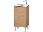 Duravit Brioso Waschtischunterbau BR4400R1052 420x683mm, Europ. Eiche, Tür rechts, Griff Chrom
