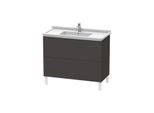 Duravit L-Cube Waschtisch-Unterschrank LC661008080 102 x 46,9 cm, graphit supermatt, 2 Auszüge, stehend