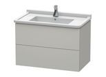 Duravit L-Cube Waschtisch-Unterschrank LC626500707 82 x 46,9 cm, betongrau matt, 2 Schubkästen, wandhängend