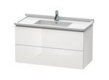 Duravit L-Cube Waschtisch-Unterschrank LC626608585 102 x 46,9 cm, weiß hochglanz, 2 Schubkästen, wandhängend
