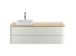 Duravit Happy D.2 Aufsatz-Waschtisch 2359400000 40 x 40 cm, geschliffen, ohne Hahnloch, Überlauf, Hahnlochbank, weiß