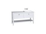 Vitra Valarte Einbauwaschtisch-Möbel-Set 62207 118 x 52 x 87,5 cm, rechts, 2 Vollauszüge, Korpus weiß matt/Waschtisch weiß hochglanz