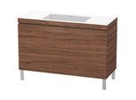 Duravit L-Cube Waschtisch-Unterschrank LC6939N2121 120 x 48 cm, ohne Hahnloch, nussbaum dunkel, 2 Auszüge, bodenstehend