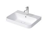 Duravit Happy D.2 Aufsatz-Waschtisch 2360601360 60 x 46 cm, geschliffen, ohne Hahnloch, mit Überlauf, Hahnlochbank, anthrazit matt