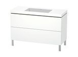 Duravit L-Cube Waschtisch-Unterschrank LC6939N1818 120 x 48 cm, ohne Hahnloch, weiß matt, 2 Auszüge, bodenstehend