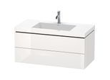 Duravit L-Cube Waschtisch-Unterschrank LC6928N7171 100 x 48 cm, ohne Hahnloch, mediterane eiche, 2 Schubkästen