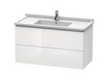 Duravit L-Cube Waschtisch-Unterschrank LC626602222 102 x 46,9 cm, weiß hochglanz, 2 Schubkästen, wandhängend