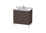 Duravit L-Cube Waschtisch-Unterschrank LC660907272 82 x 46,9 cm, eiche dunkel gebürstet, 2 Auszüge, stehend