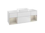 Villeroy und Boch Finion Waschtischunterschrank G741HHMT 160x60,3x50,1cm, Regale sand matt lacquer, White matt lacquer