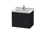 Duravit L-Cube Waschtisch-Unterschrank LC626401616 67 x 46,9 cm, Eiche schwarz, 2 Schubkästen, wandhängend