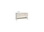 Vitra Valarte Einbauwaschtisch-Möbel-Set 62206 118 x 52 x 87,5 cm, links, 2 Vollauszüge, Korpus elfenbein matt/Waschtisch weiß hochglanz
