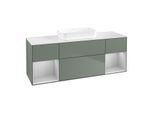 Villeroy und Boch Finion Waschtischunterschrank F741GJGM 160x60,3x50,1cm, Regale Light grey matt lacquer, Olive Matt Lacquer