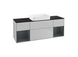 Villeroy und Boch Finion Waschtischunterschrank G742HGGJ 160x60,3x50,1cm, Regale Midnight matt lacquer, Light grey matt