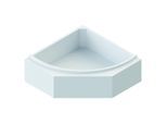 Schedel Villeroy & Boch Subway Wannenträger SW14794A 130x130cm, Höhe 57cm, mit Ablage