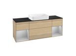 Villeroy und Boch Finion Waschtischunterschrank G742GJPC 160x60,3x50,1cm, Regale Light grey matt lacquer, Oak Veneer