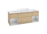 Villeroy und Boch Finion Waschtischunterschrank G741GJPC 160x60,3x50,1cm, Regale Light grey matt lacquer, Oak Veneer