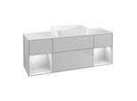 Villeroy und Boch Finion Waschtischunterschrank G741MTGJ 160x60,3x50,1cm, Regale White matt lacquer, Light grey matt
