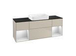 Villeroy und Boch Finion Waschtischunterschrank G742MTHH 160x60,3x50,1cm, Regale White matt lacquer, Sand Matt Lacquer