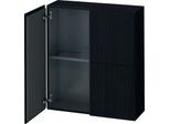 Duravit L-Cube Halbhochschrank LC116701616 70x24,3x80cm, 2 Türen, Eiche schwarz