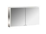 Emco prime Aufputz-Lichtspiegelschrank 949706384 1200x700mm, 2-türig, aluminium/weiss