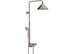 hansgrohe Axor Showerpipe 26020820 mit Thermostat, Kopfbrause 240 2jet, brushed nickel
