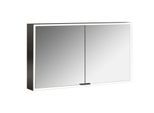 Emco prime Aufputz-Lichtspiegelschrank 949713584 1200x700mm, 2-türig, schwarz/spiegel