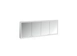 Emco prime Unterputz-Lichtspiegelschrank 949706399 2000x730mm, 4-türig, aluminium/weiss