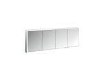 Emco prime Aufputz-Lichtspiegelschrank 949706389 2000x730mm, 4-türig, aluminium/weiss