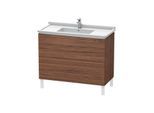 Duravit L-Cube Waschtisch-Unterschrank LC661002121 102 x 46,9 cm, nussbaum dunkel, 2 Auszüge, stehend