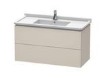 Duravit L-Cube Waschtisch-Unterschrank LC626609191 102 x 46,9 cm, taupe matt, 2 Schubkästen, wandhängend