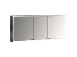 Emco prime Aufputz-Lichtspiegelschrank 949713586 1600x700mm, 3-türig, schwarz/spiegel