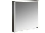 Emco prime Aufputz-Lichtspiegelschrank 949713559 600x700mm, 1 Tür, Anschlag links, schwarz/spiegel