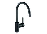 Kludi Bingo Star Küchenarmatur 428513978 geschlossener Hebel, schwenkbarer, herausziehbarer Auslauf, mattschwarz