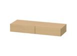 Duravit DuraStyle Schubkastenablage DS827103030 120 x 44 cm, 2 Schubkästen, Eiche natur, mit Konsolenträger