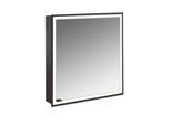 Emco prime Unterputz-Lichtspiegelschrank 949713570 600x730mm, 1 Tür, Anschlag rechts, schwarz/spiegel