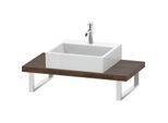 Duravit L-Cube Konsole LC100C02121 Stärke 4.5 cm, nussbaum dunkel, für Aufsatzbecken, variabel