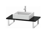 Duravit L-Cube Konsole LC104C04040 Stärke 3 cm, schwarz hochglanz, für Aufsatzbecken, variabel