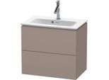 Duravit L-Cube Waschtisch-Unterschrank LC625604343 62 x 39,1 cm, basalt matt, 2 Schubkästen, wandhängend