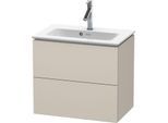 Duravit L-Cube Waschtisch-Unterschrank LC625609191 62 x 39,1 cm, taupe matt, 2 Schubkästen, wandhängend
