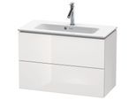 Duravit L-Cube Waschtisch-Unterschrank LC625702222 82 x 39,1 cm, weiß hochglanz, 2 Schubkästen, wandhängend
