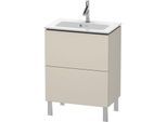 Duravit L-Cube Waschtisch-Unterschrank LC667309191 62 x 39,1 cm, taupe matt, 2 Auszüge, stehend