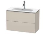 Duravit L-Cube Waschtisch-Unterschrank LC625709191 82 x 39,1 cm, taupe matt, 2 Schubkästen, wandhängend