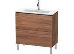 Duravit L-Cube Waschtisch-Unterschrank LC667407979 82 x 39,1 cm, nussbaum natur, 2 Auszüge, stehend
