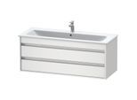 Duravit Ketho Waschtisch-Unterschrank KT643101818 120 x 47,5 cm, weiß matt, 2 Schubkästen, wandhängend