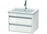 Duravit Ketho Waschtisch-Unterschrank KT642802222 60 x 47,5 cm, weiß hochglanz, 2 Schubkästen, wandhängend